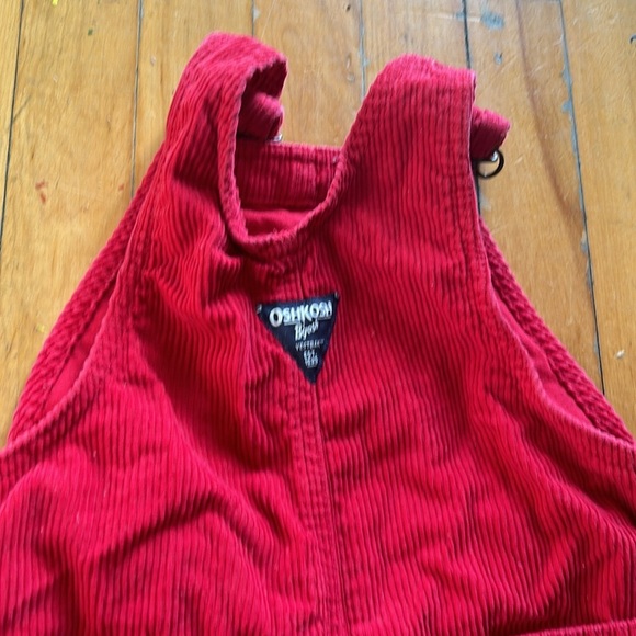 Oshkosh vestback Red Corduroy carpenter Overalls - Picture 5 of 8